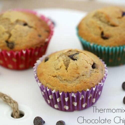 Thermomix Chocolate Chip Banana Muffins