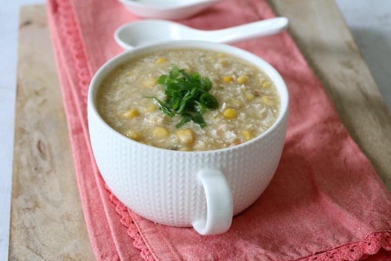 How to make Thermomix chicken and corn soup