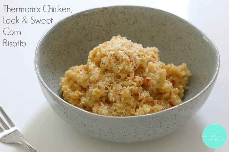 Thermomix Chicken, Leek & Sweet Corn Risotto - Thermobliss