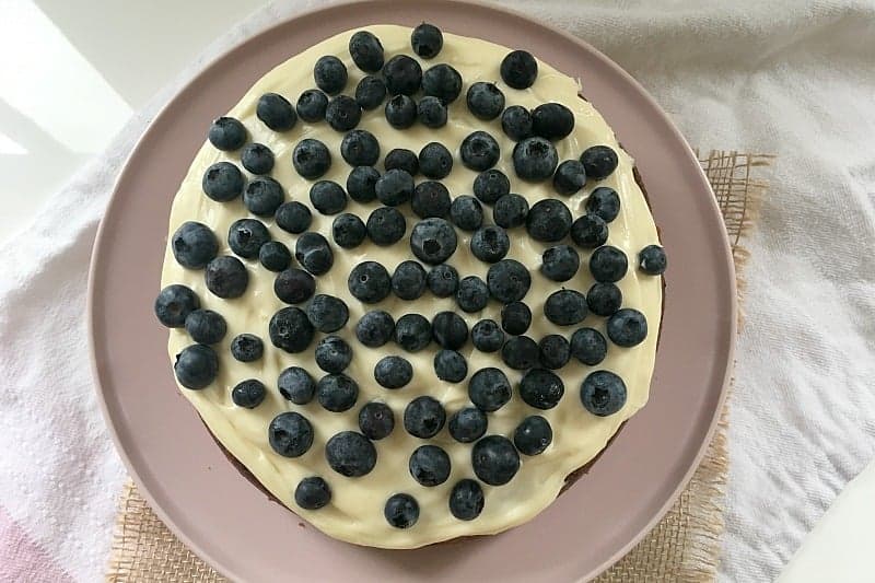 Simple Thermomix Lemon & Blueberry Cake with Cream Cheese Frosting