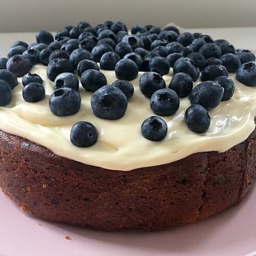 Simple Thermomix Lemon & Blueberry Cake with Cream Cheese Frosting