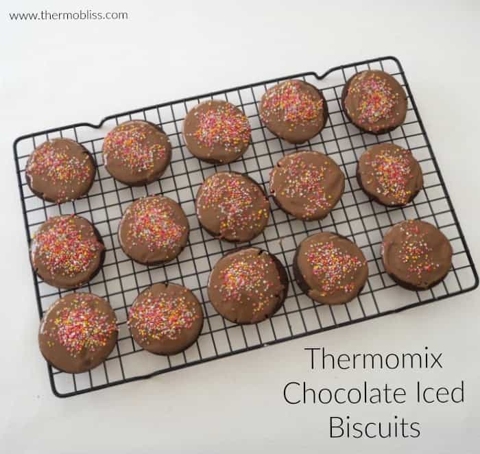 Thermomix Chocolate Iced Biscuits