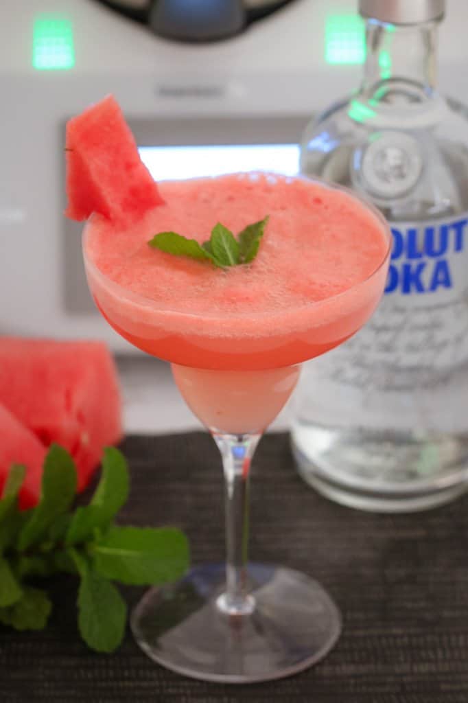 The perfect summer drink! Our Thermomix Watermelon, Vodka & Mint Cocktail will have you wishing summer would never end! Quick, easy & delicious!