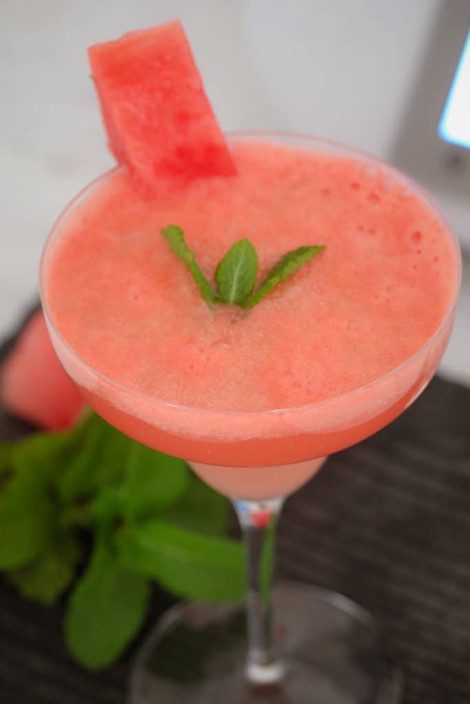 The perfect summer drink! Our Thermomix Watermelon, Vodka & Mint Cocktail will have you wishing summer would never end! Quick, easy & delicious!