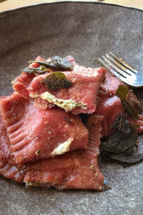 Thermomix Beetroot Ravioli with Goats Cheese - Thermobliss