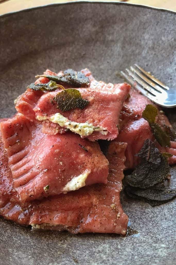 Thermomix Beetroot Ravioli with Goats Cheese - Thermobliss