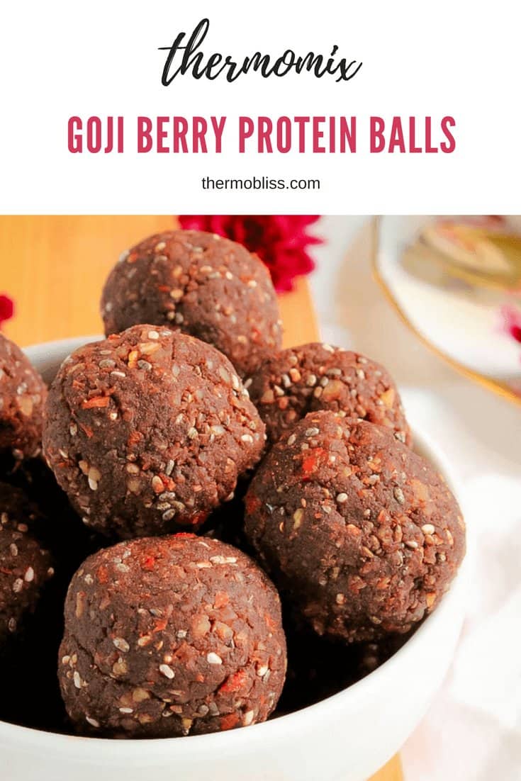 Healthy Thermomix Goji Berry Protein Balls