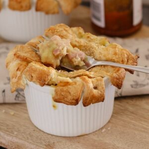 Our Thermomix Chicken & Leek Pies are the perfect family dinner! Serve with mashed potato and steamed vegetables for an easy midweek meal. 