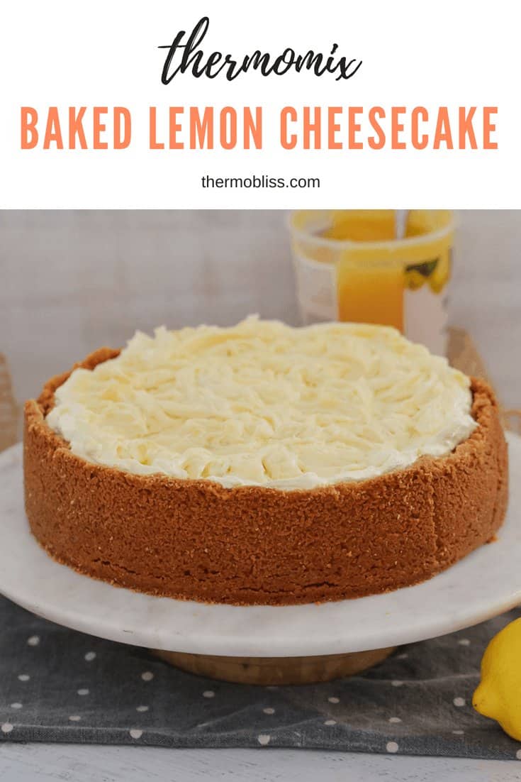 A simple and delicious Thermomix Baked Lemon Cheesecake.. the perfect dessert for any occasion!