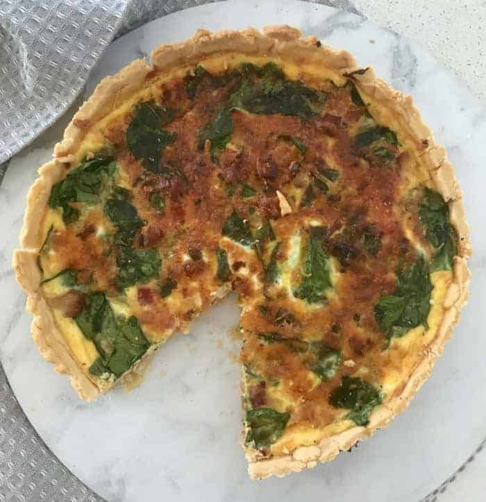 Thermomix Spinach Bacon and Cheese Quiche