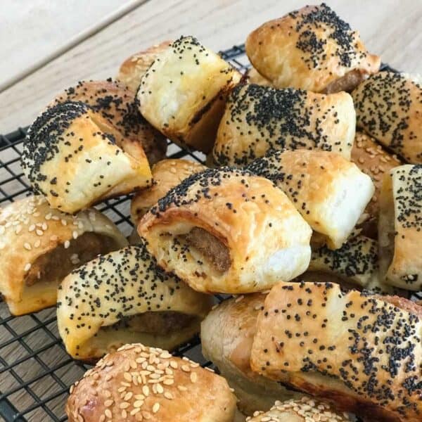 Our Thermomix Party Sausage Rolls are the perfect finger food recipe for any party or celebration! Makes 50-60 mini sausage rolls!