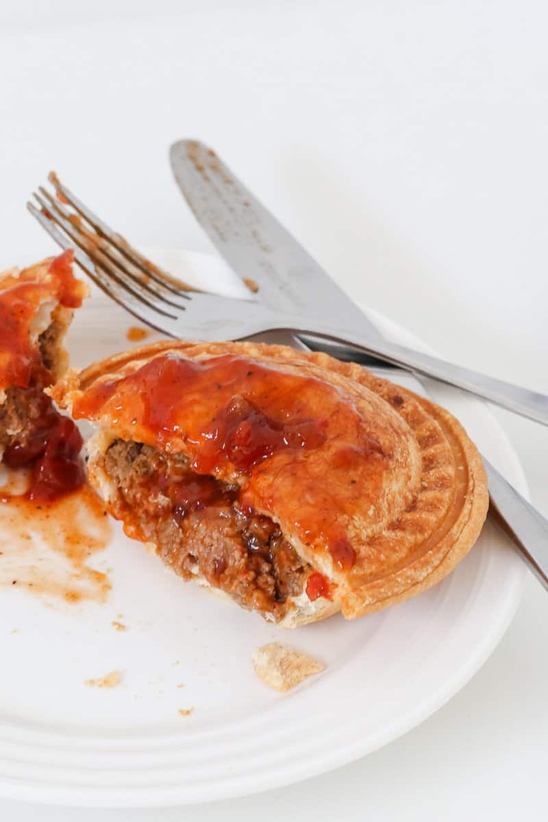 Classic Aussie Thermomix Beef Pies made from beef mince and cooked in a pie maker (or oven). A simple freezer-friendly snack perfect for lunch or dinner!