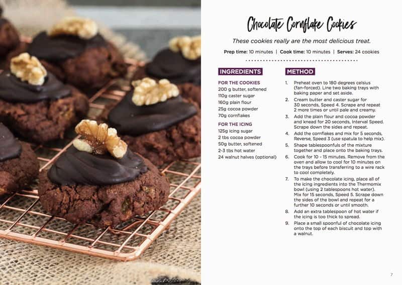 Image of Chocolate Cornflake Cookies recipe from the Thermomix Chocolate Cookbook.
