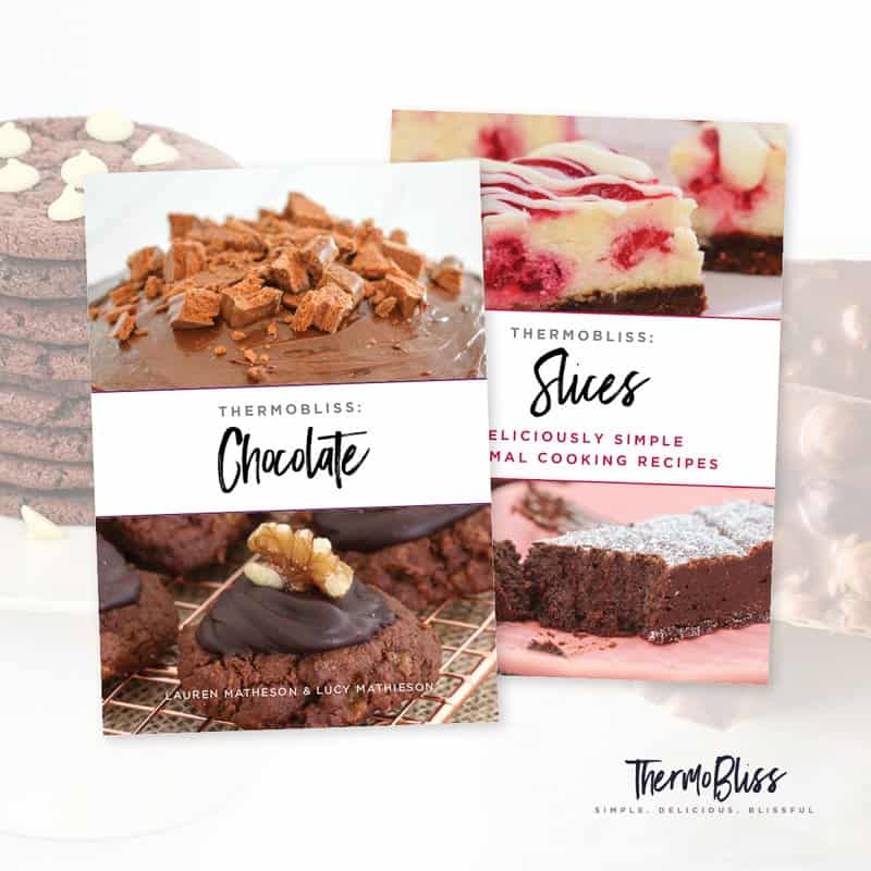 Our Thermomix Chocolate & Slices Bundle is perfect for all of the sweet lovers out there! Get our Thermomix Chocolate Cookbook & Thermomix Slices Cookbook for just $25.00.