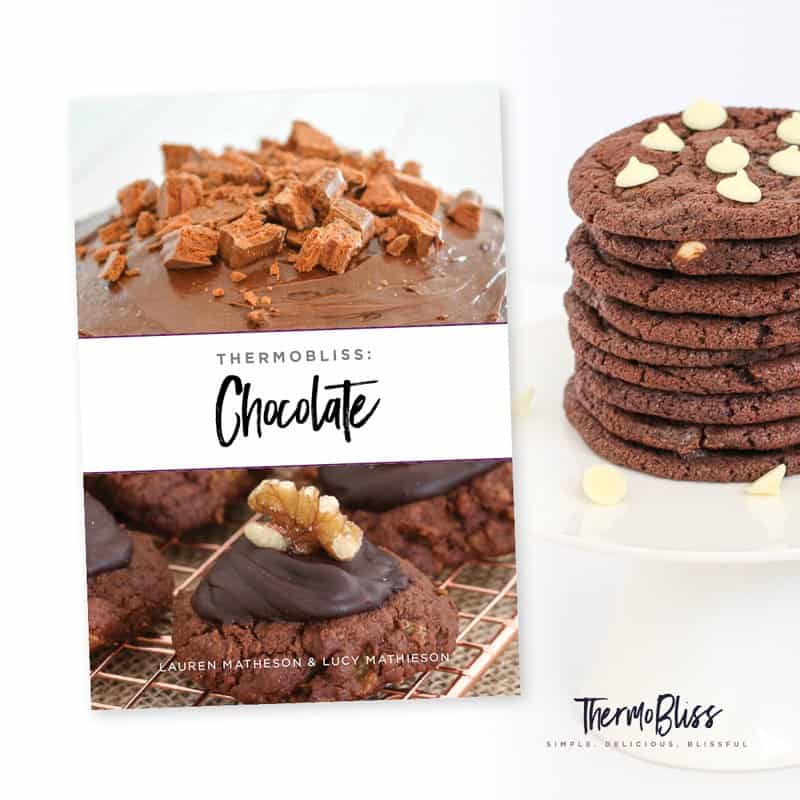 Image of ThermoBliss Chocolate Cookbook front cover.