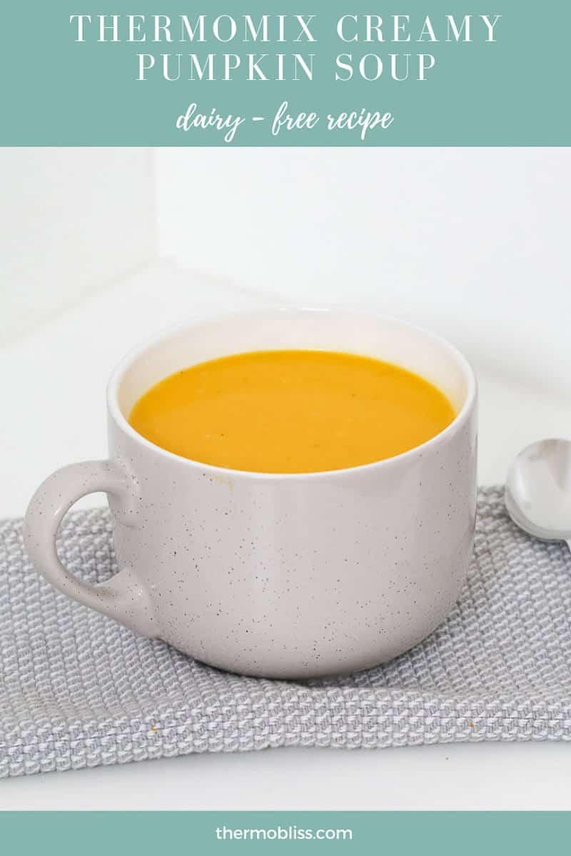 Our Thermomix Dairy-Free Creamy Pumpkin Soup is the perfect winter warmer soup! Healthy and delicious!