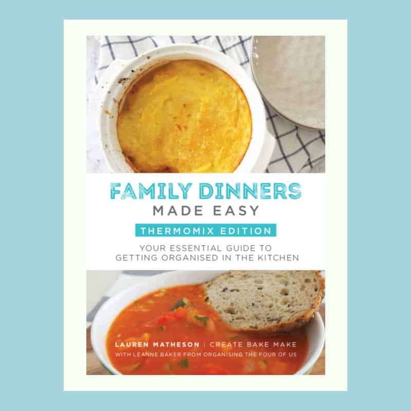 Front cover of Family Dinners made easy book.