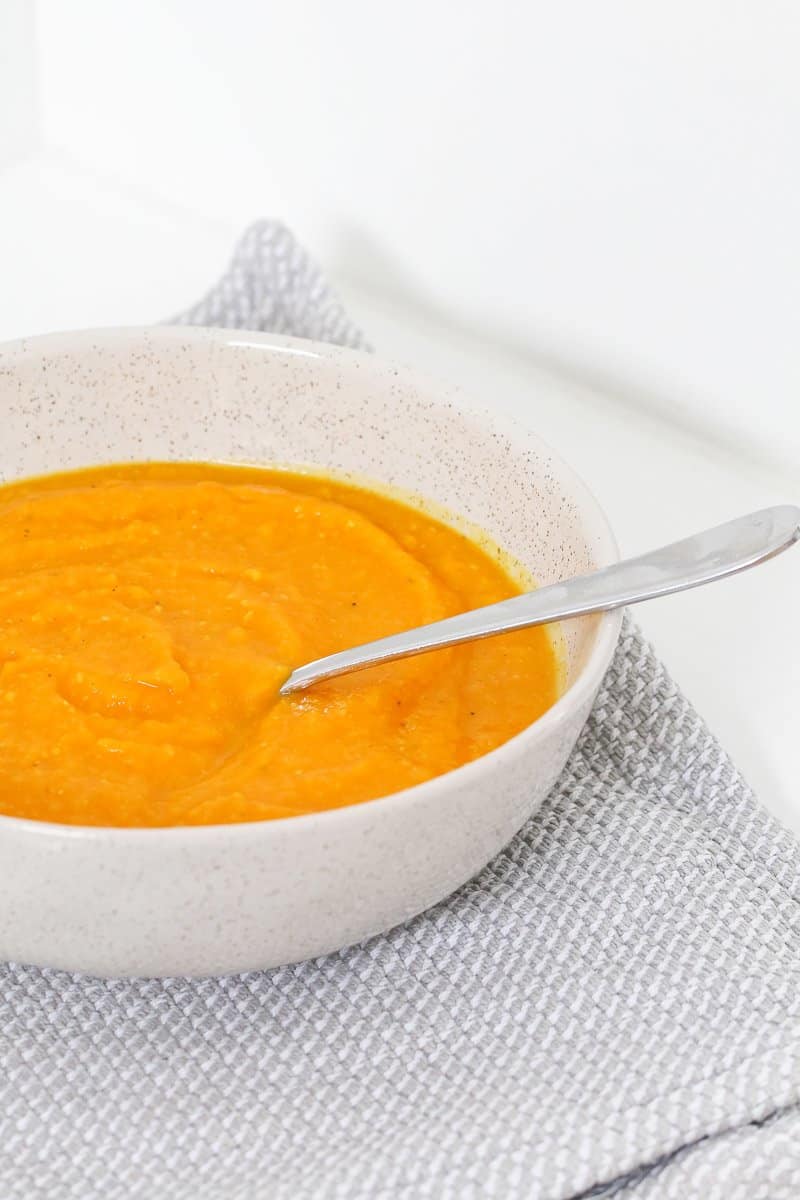 A healthy and nourishing Thermomix Sweet Potato, Carrot & Turmeric Soup... the perfect winter warmer recipe!