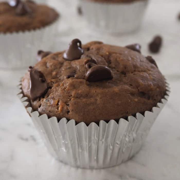 Thermomix Chocolate Chip and Zucchini Muffins-image