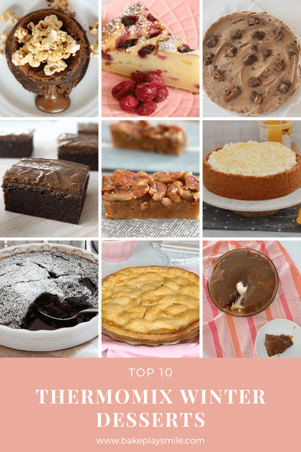 A collage of dessert recipes.