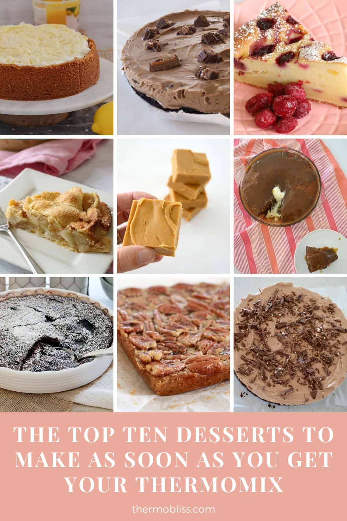 A collage of Thermomix desserts.