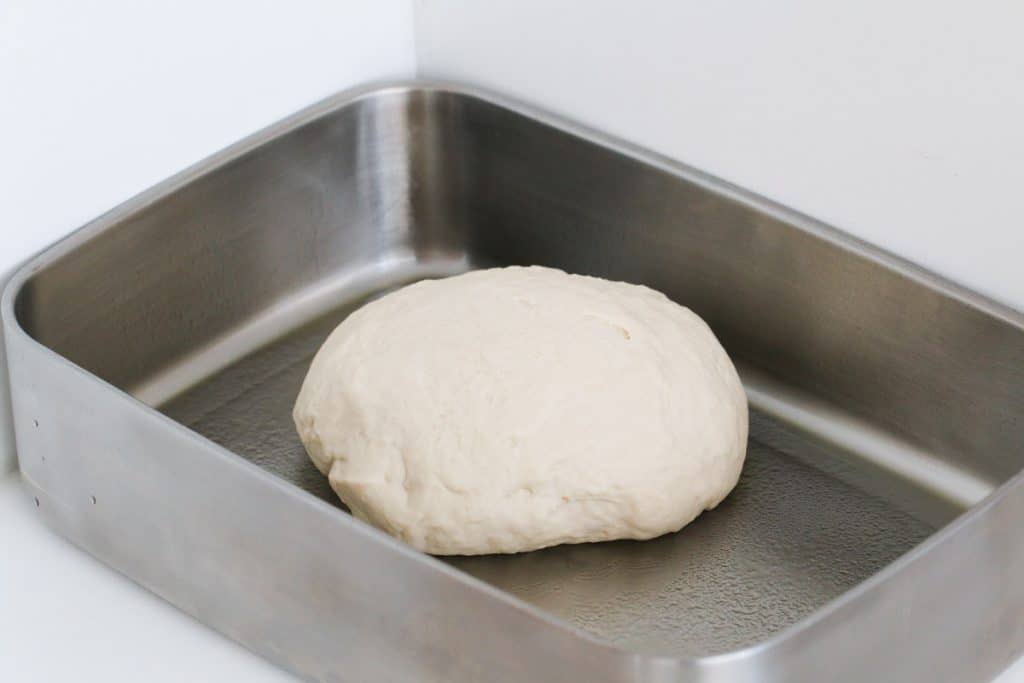 Pizza dough in a stainless ThermoServer.