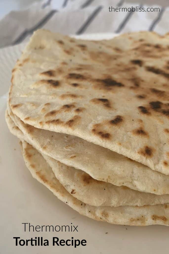 Stack of tortillas on a plate