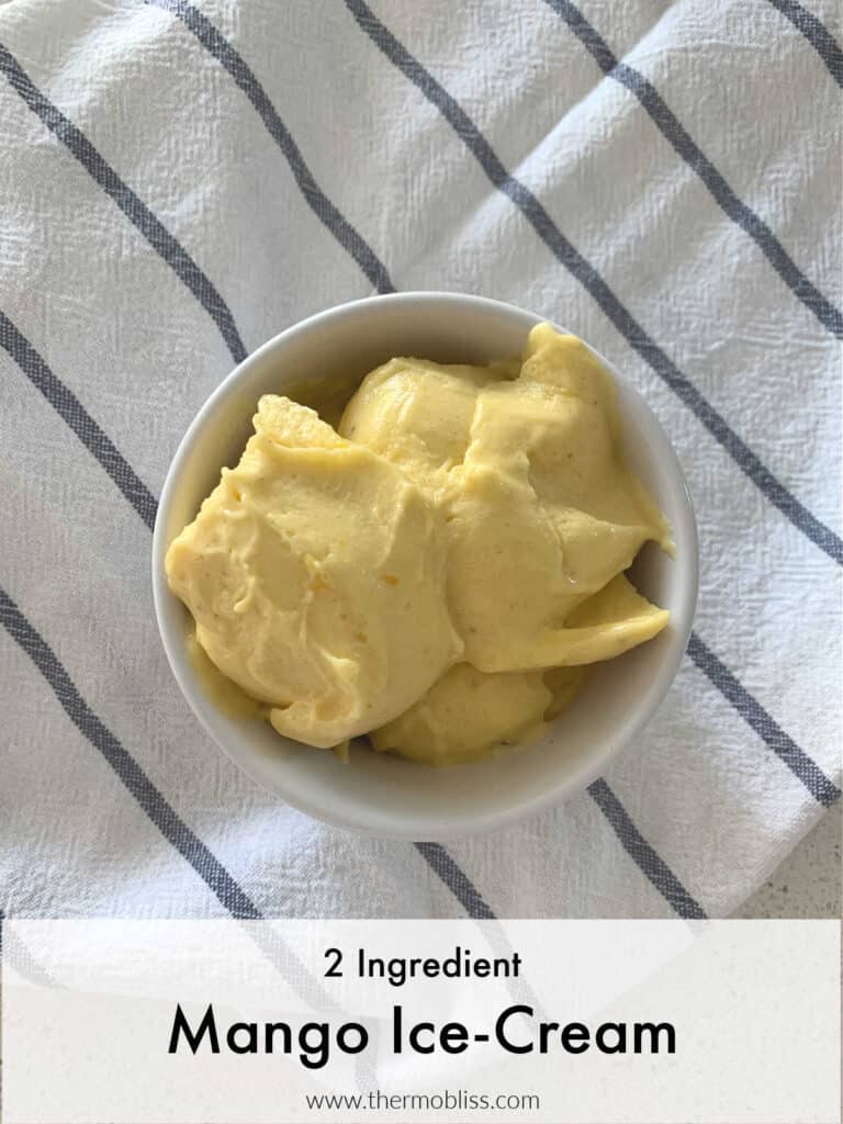 Mango Ice Cream in a bowl