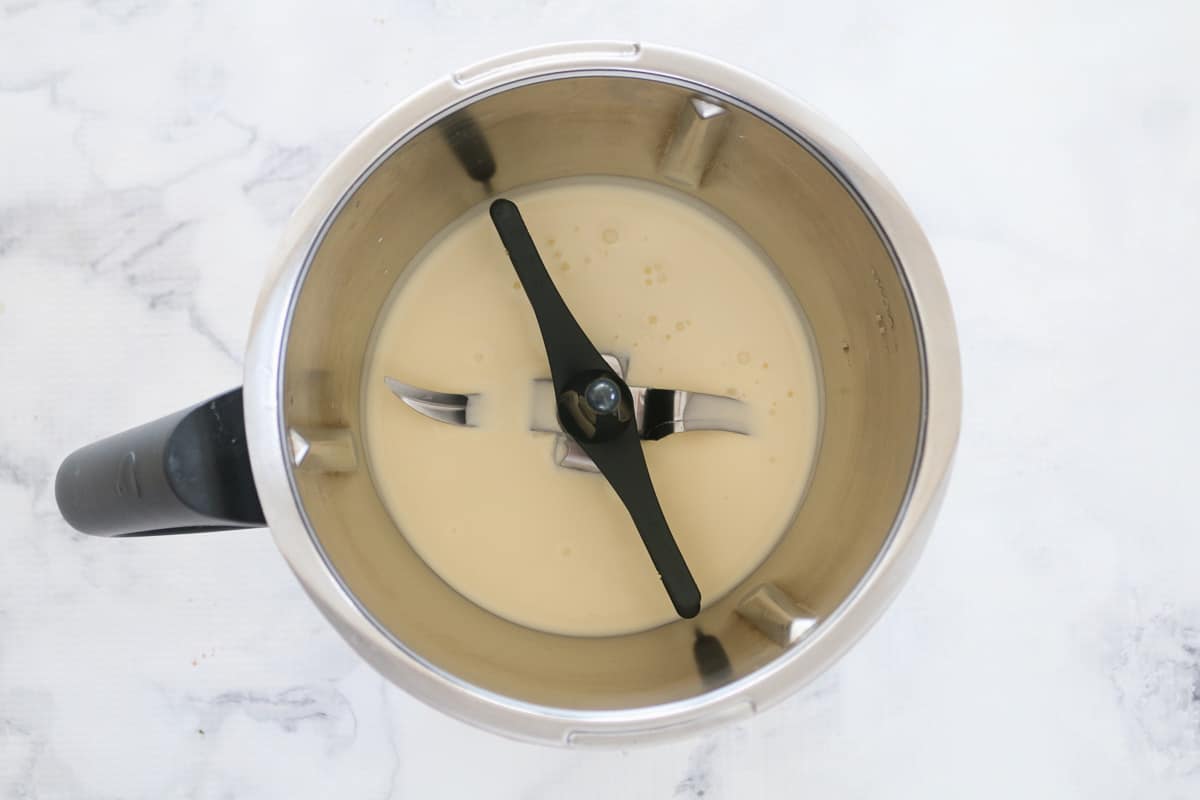 Cream in a Thermomix bowl with the Butterfly inserted.