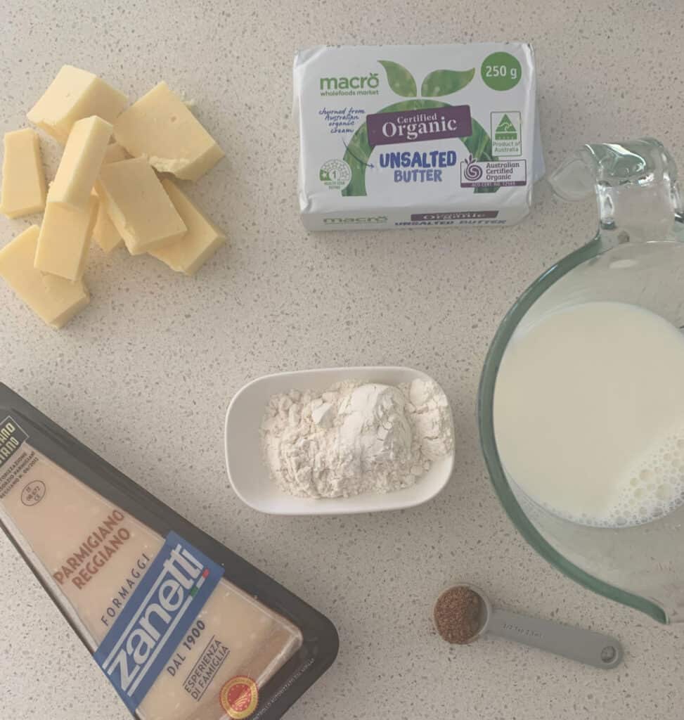 Cheese Sauce ingredients