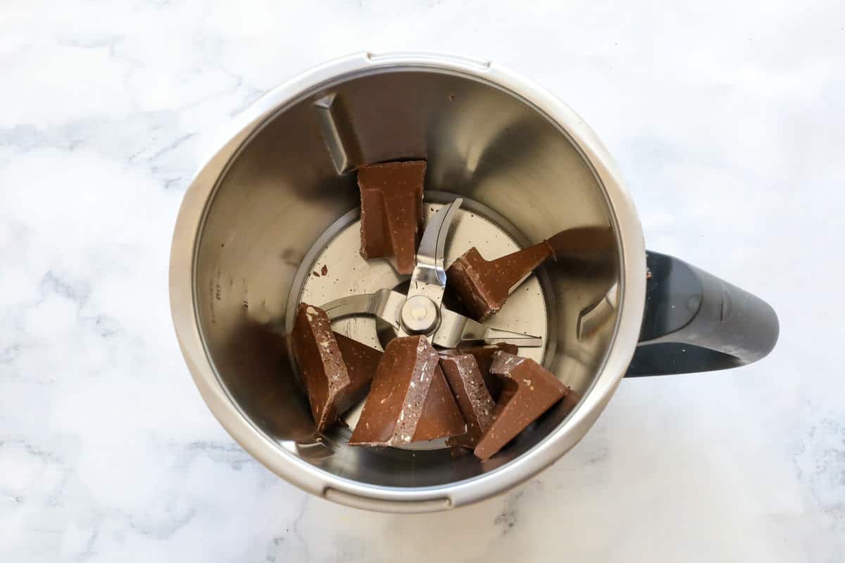 Toblerone chocolate in a Thermomix.