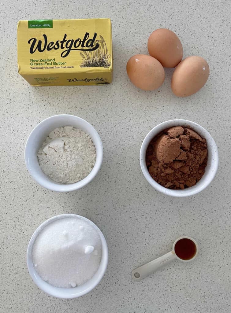 Thermomix Chocolate Brownie Ingredients.