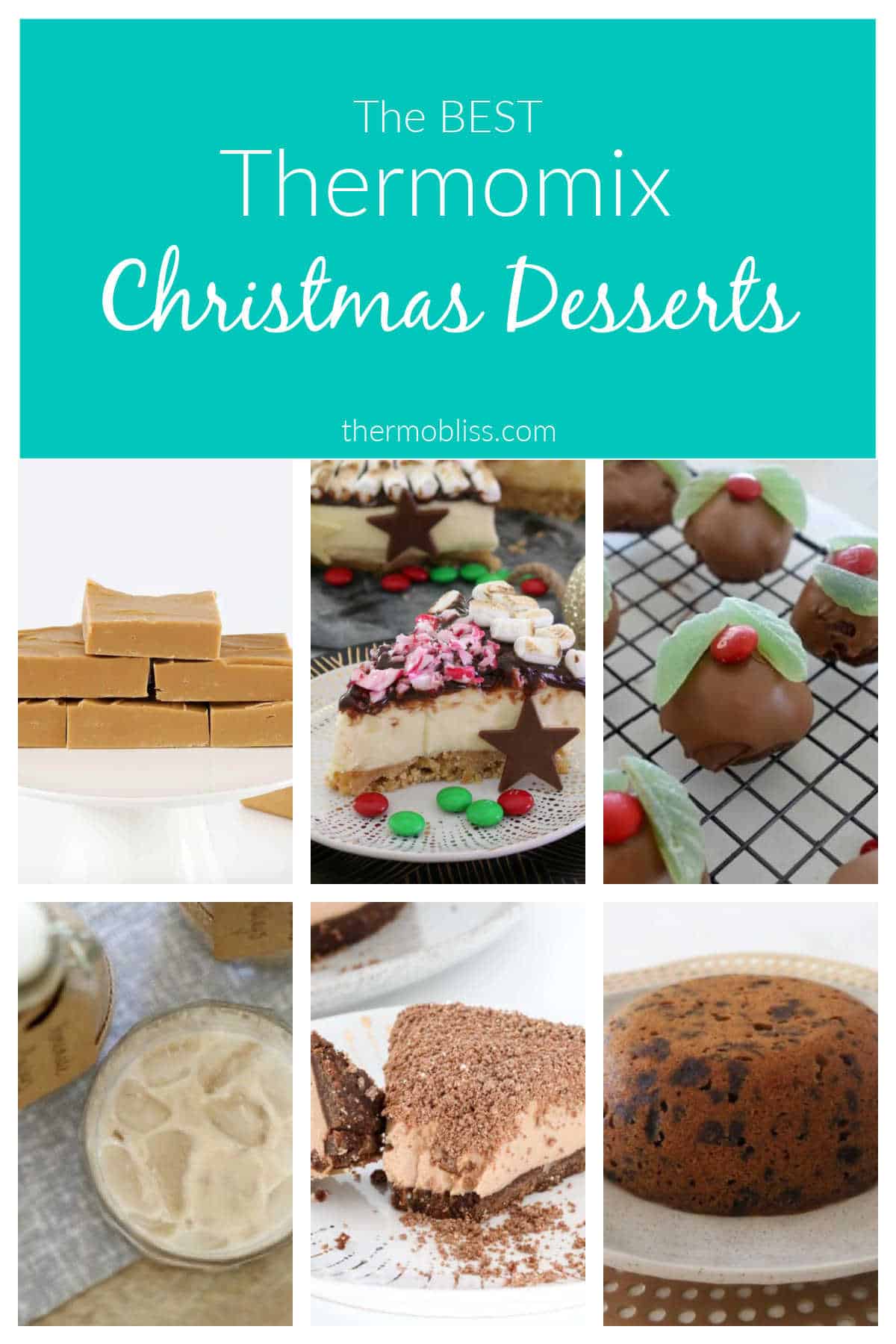 collage of Thermomix christmas desserts
