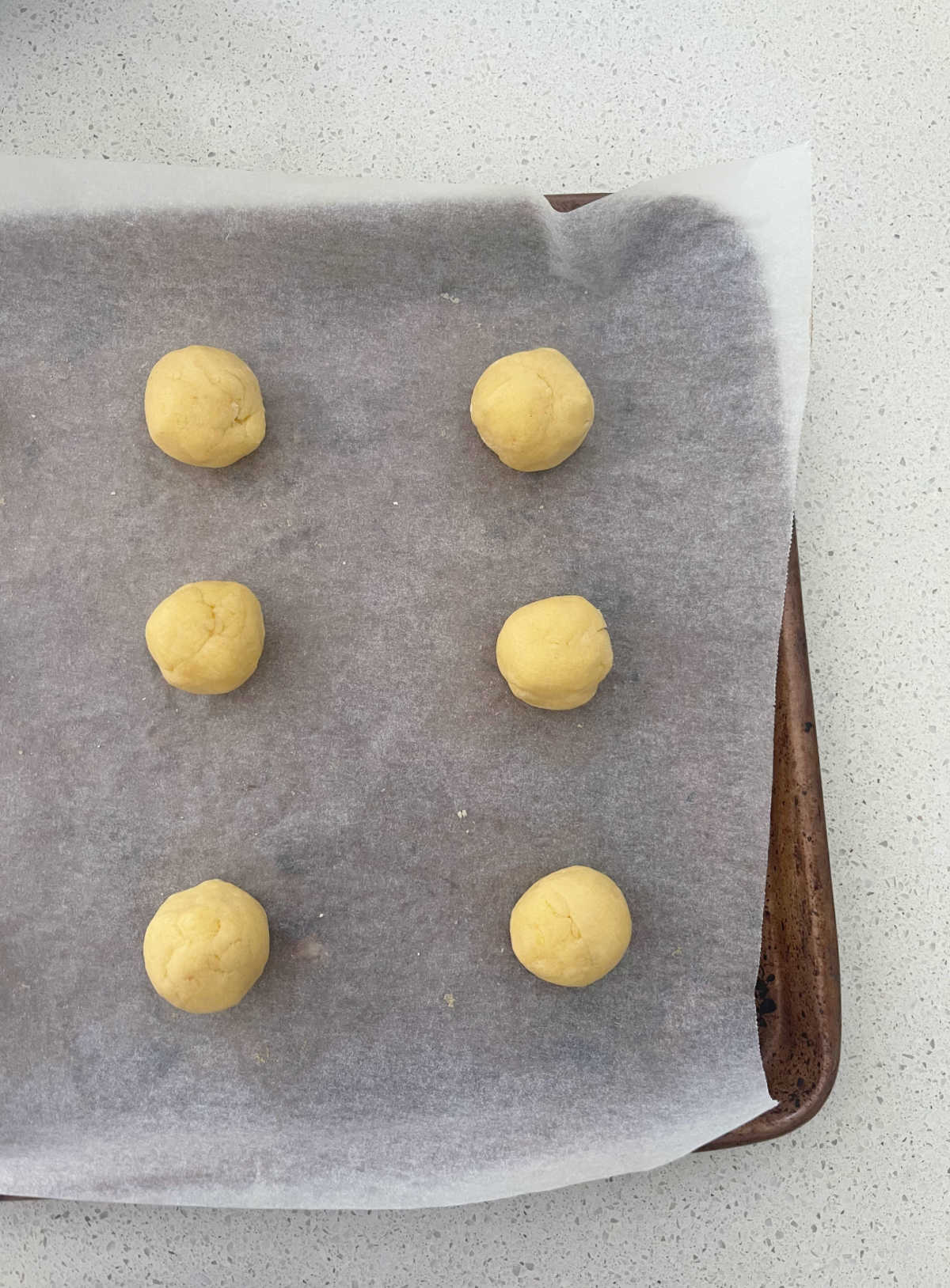 Thermomix Christmas Biscuit dough on baking tray.
