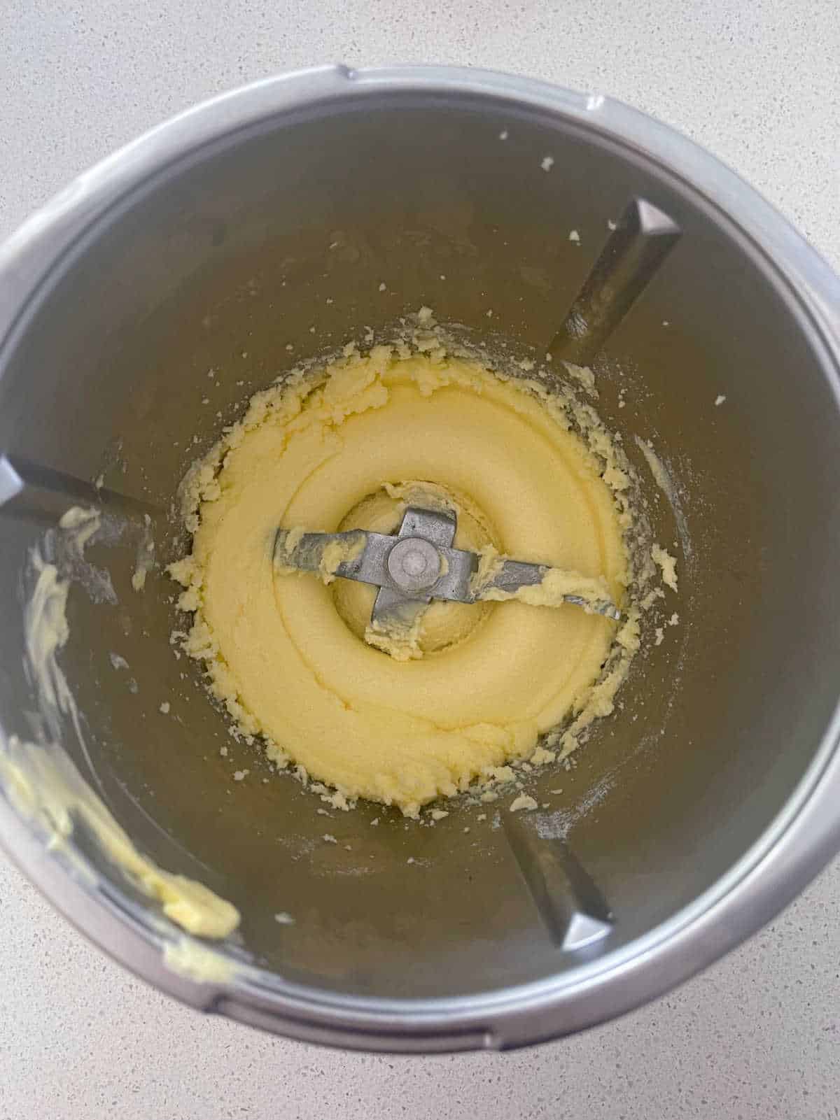 biscuit mixture in a thermomix bowl.