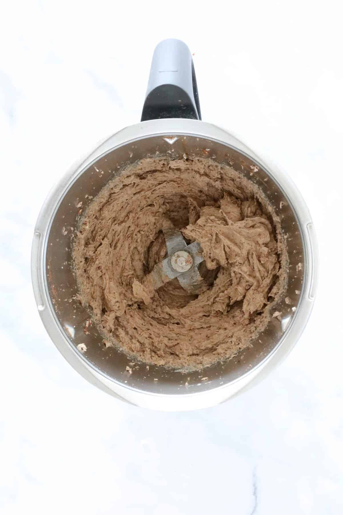 Cheesecake ball mixture in a Thermomix.
