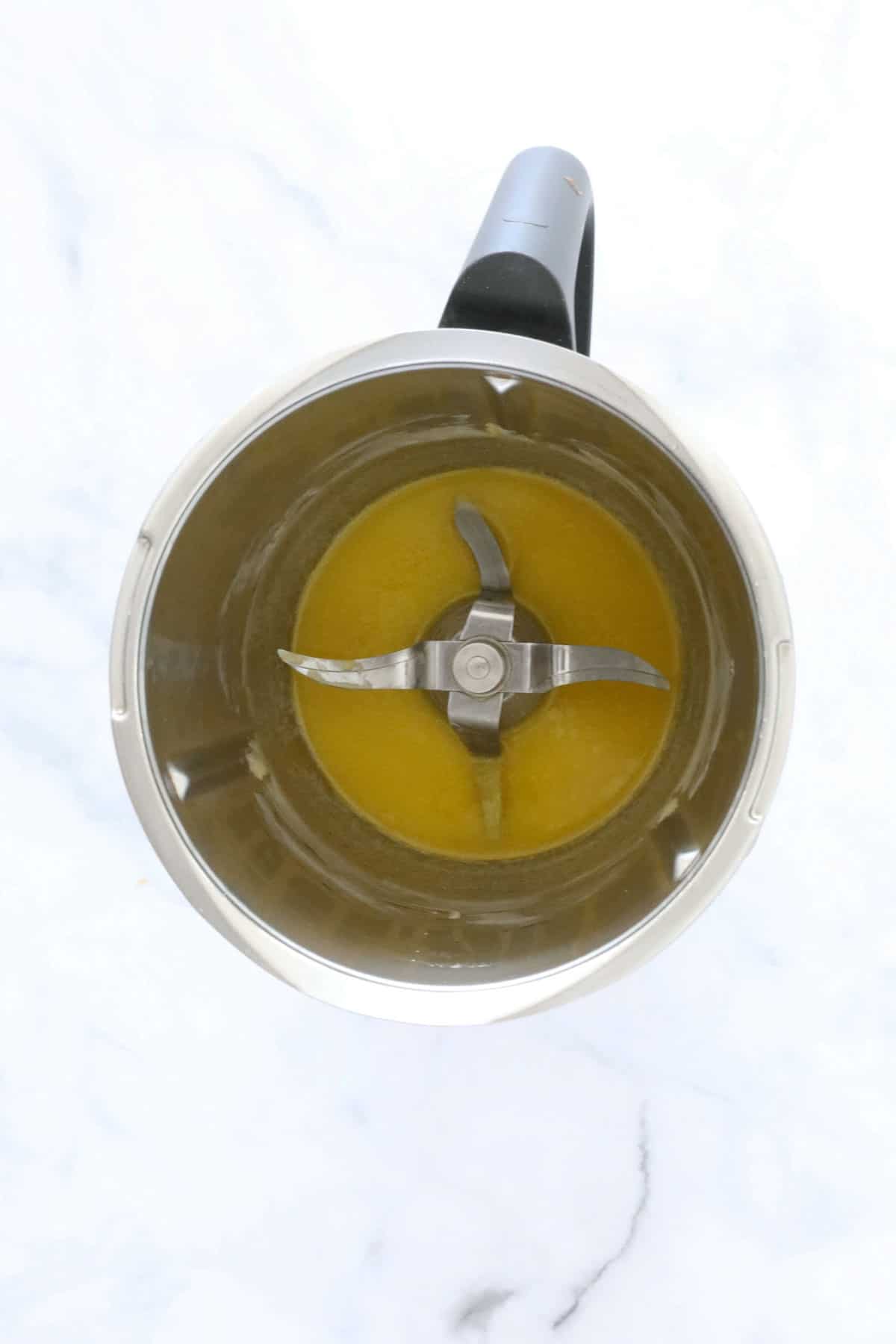 Melted butter in a Thermomix.