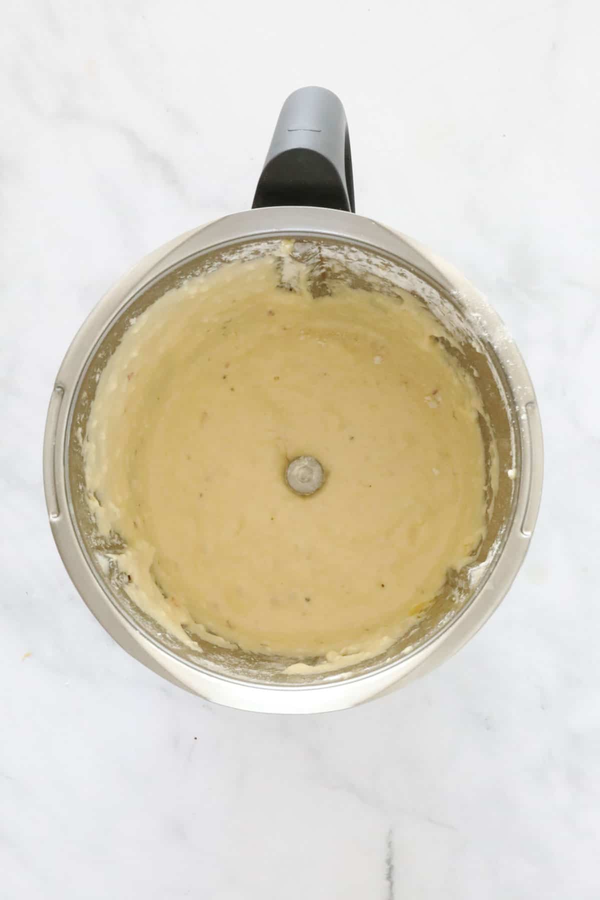 Pikelet batter in a Thermomix.