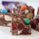 Rocky road with easter eggs.