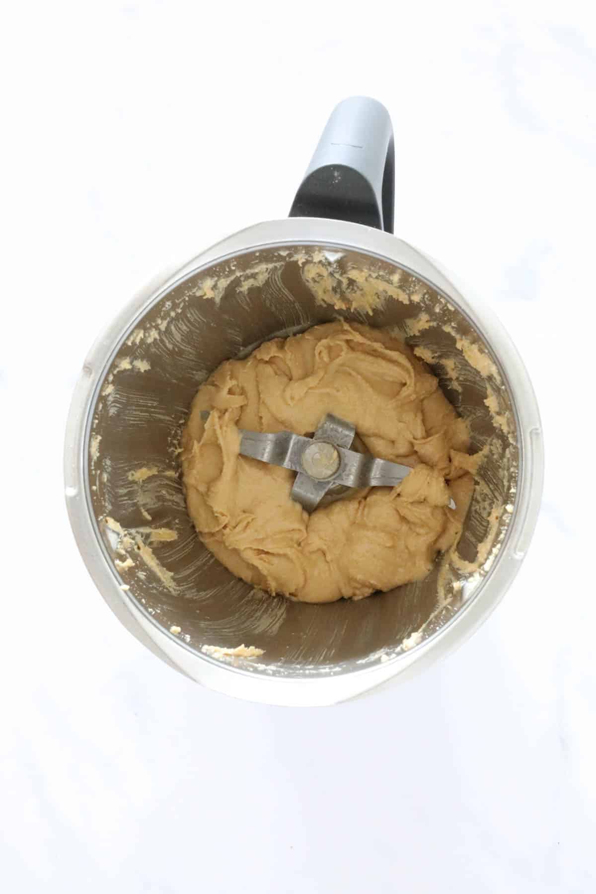 Smooth peanut butter in a Thermomix.