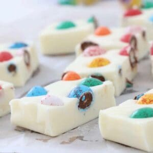 Fudge with Easter eggs.