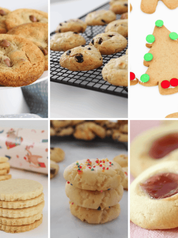 A collage of biscuits made in a Thermomix.