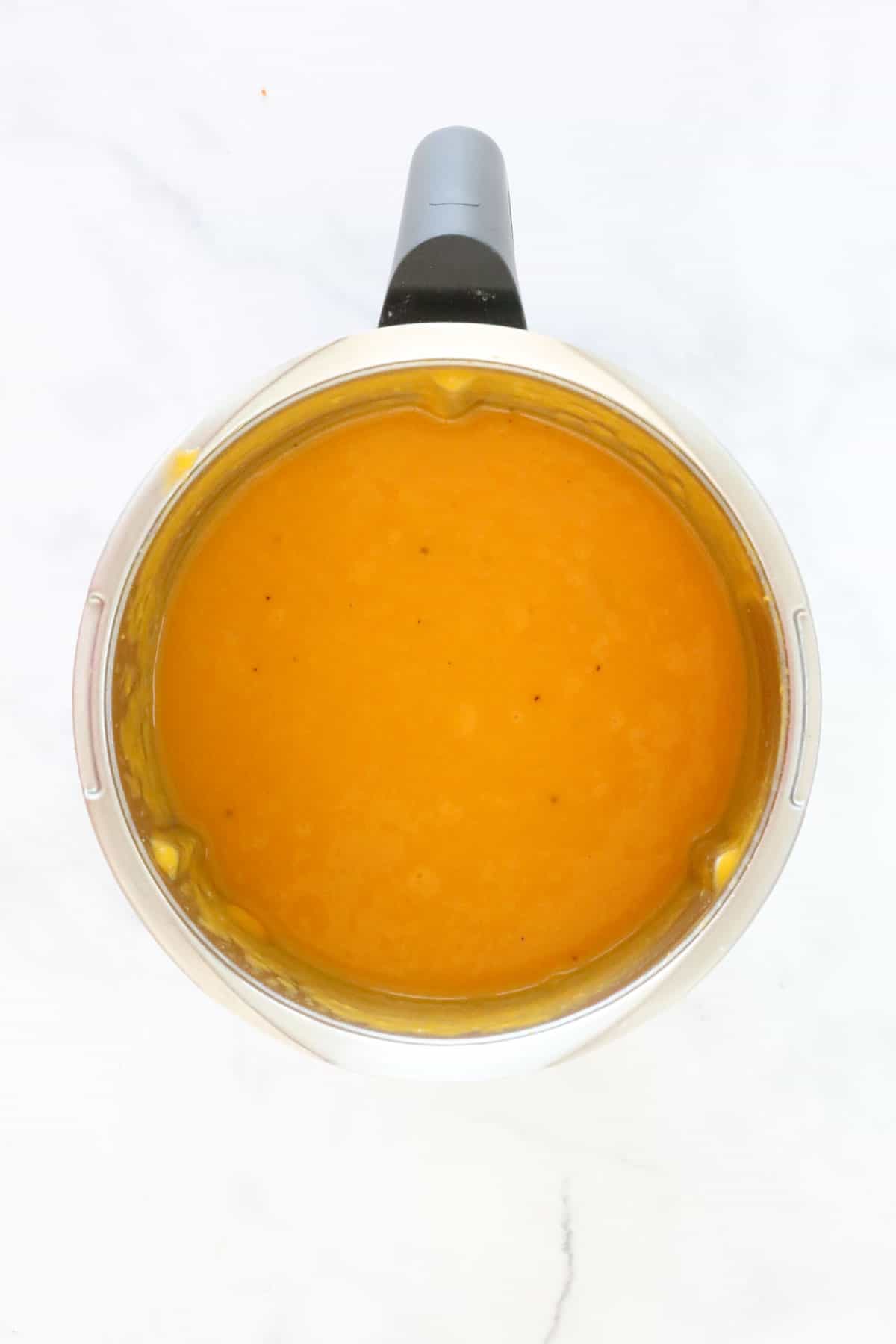 Orange soup in a Thermomix.