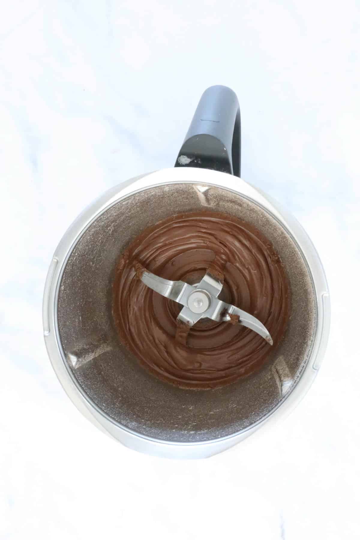 Melted chocolate in a Thermomix.