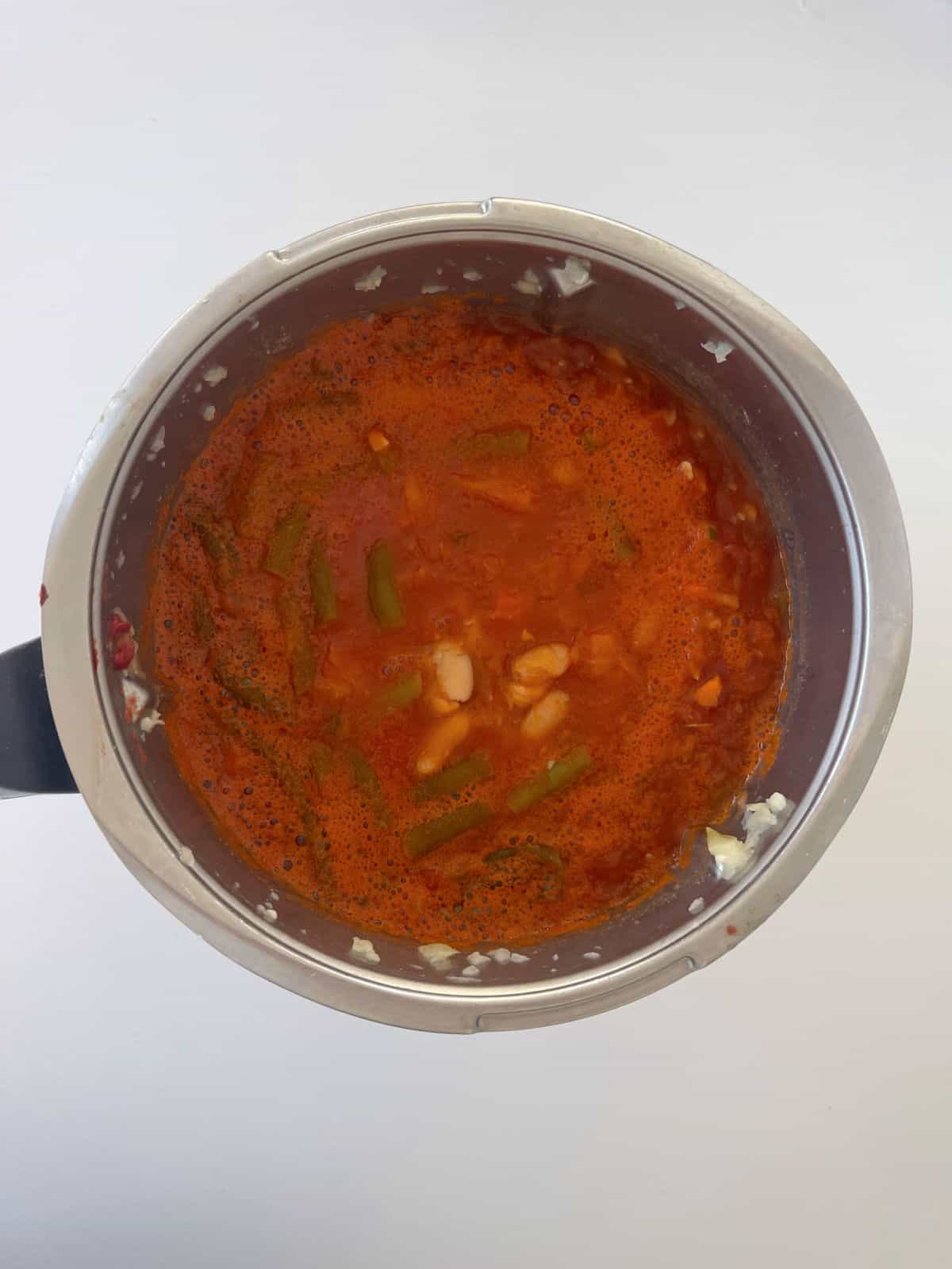 Minestrone Soup cooked in a thermomix.