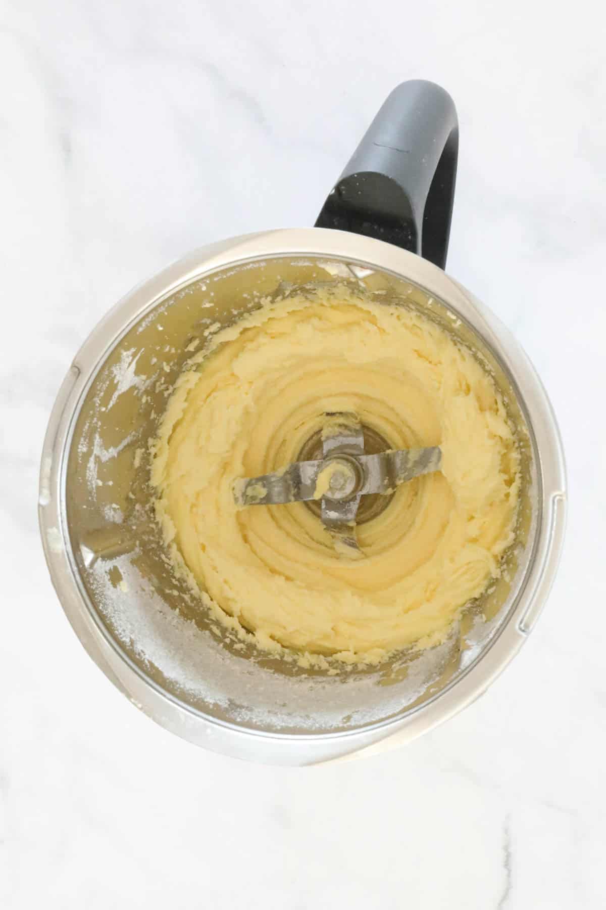 Cookie dough in a Thermomix.