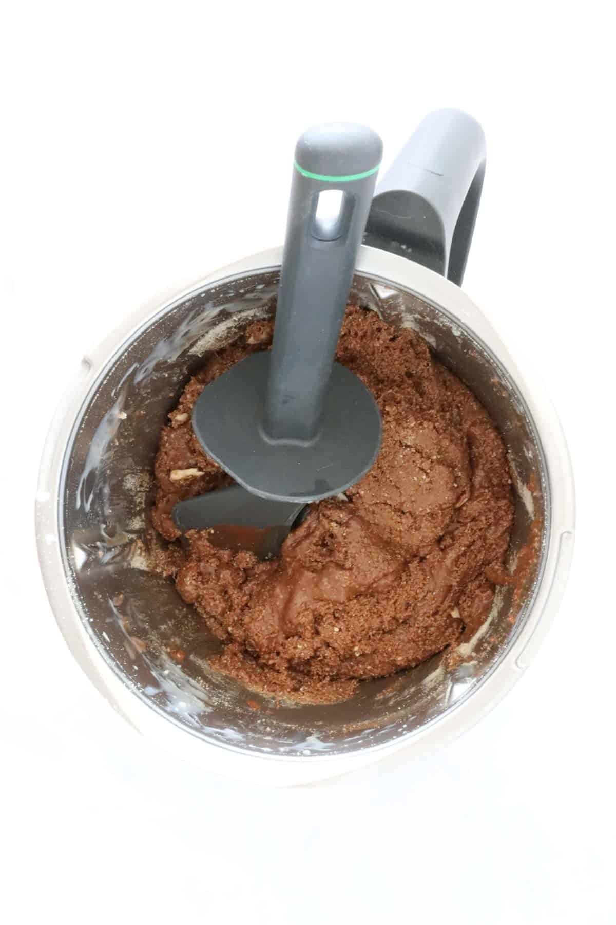 Chocolate mixture in a Thermomix.