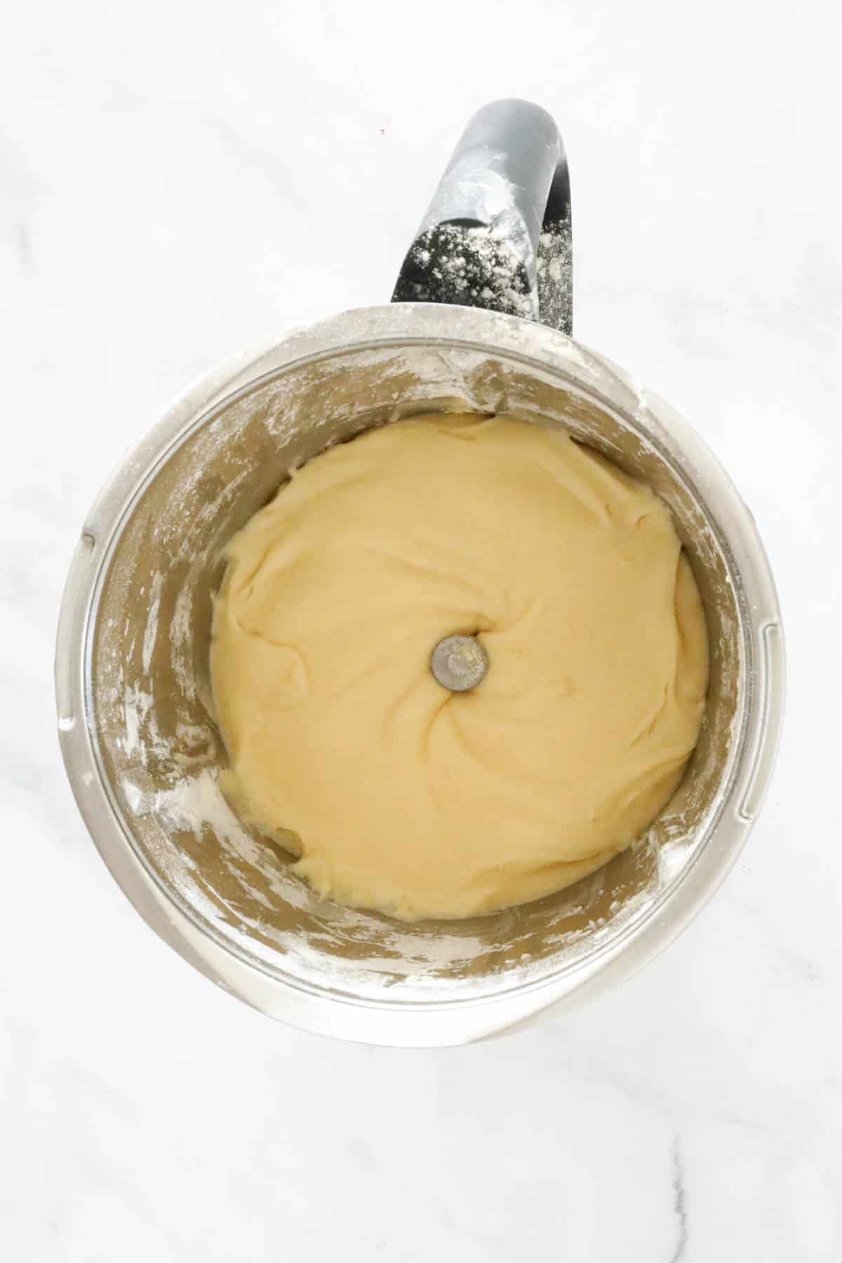 Cupcake mixture in a Thermomix.