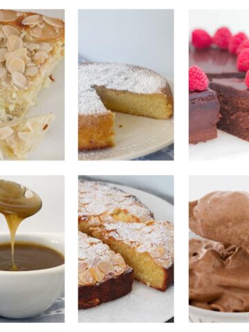 Collage of gluten free desserts to make in a Thermomix.