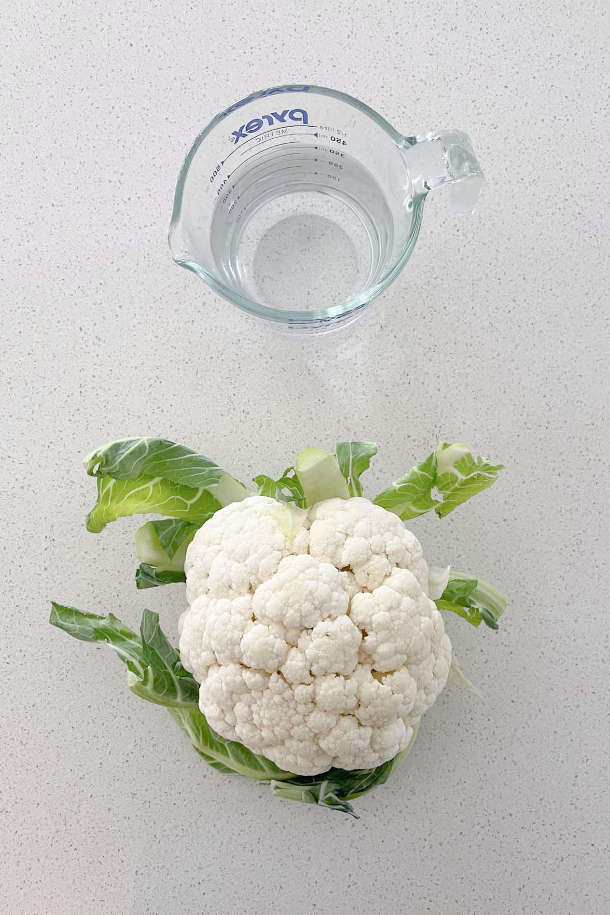 Ingredients to make Cauliflower Rice in a Thermomix.